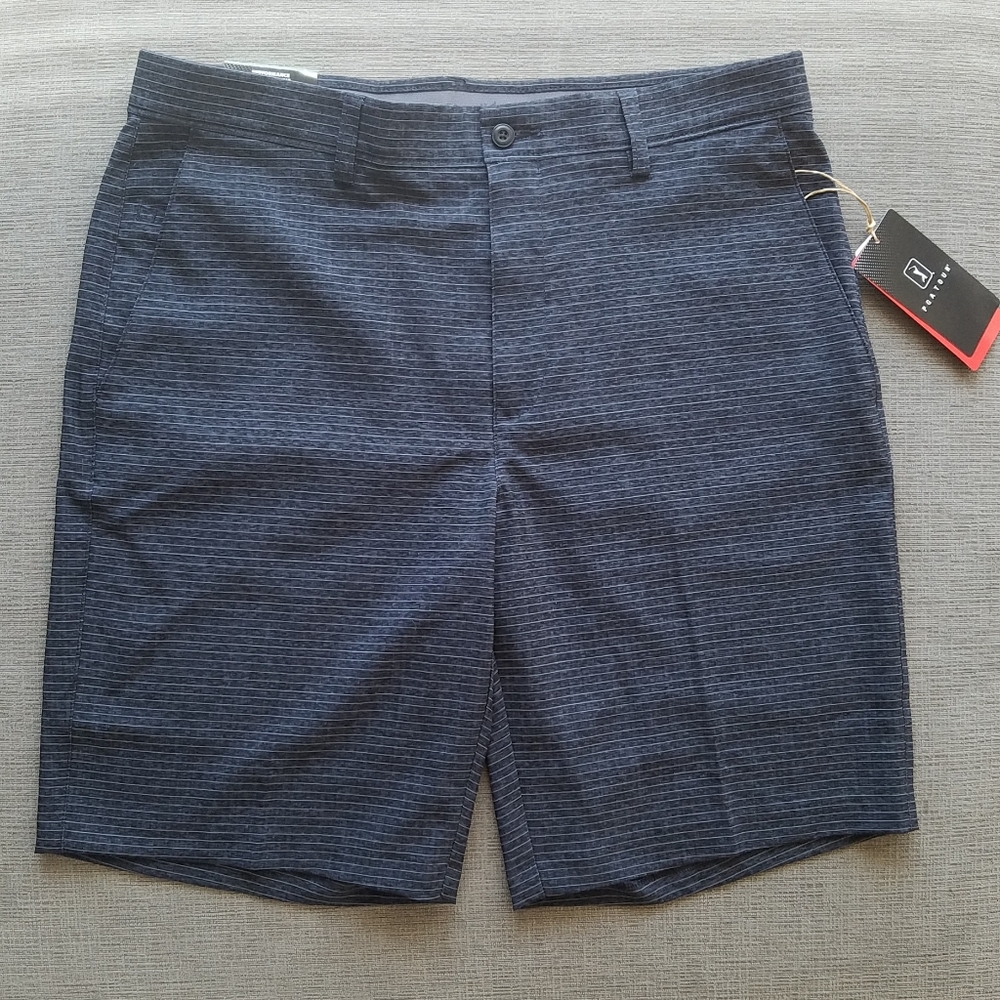 Mens golf shorts PGA Tour gray black sz 34 UPF 50